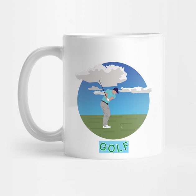 Golfer during a match by GiCapgraphics